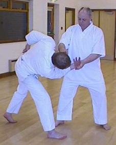 Mike being educated by his Shinseido teacher, Roger Sheldon