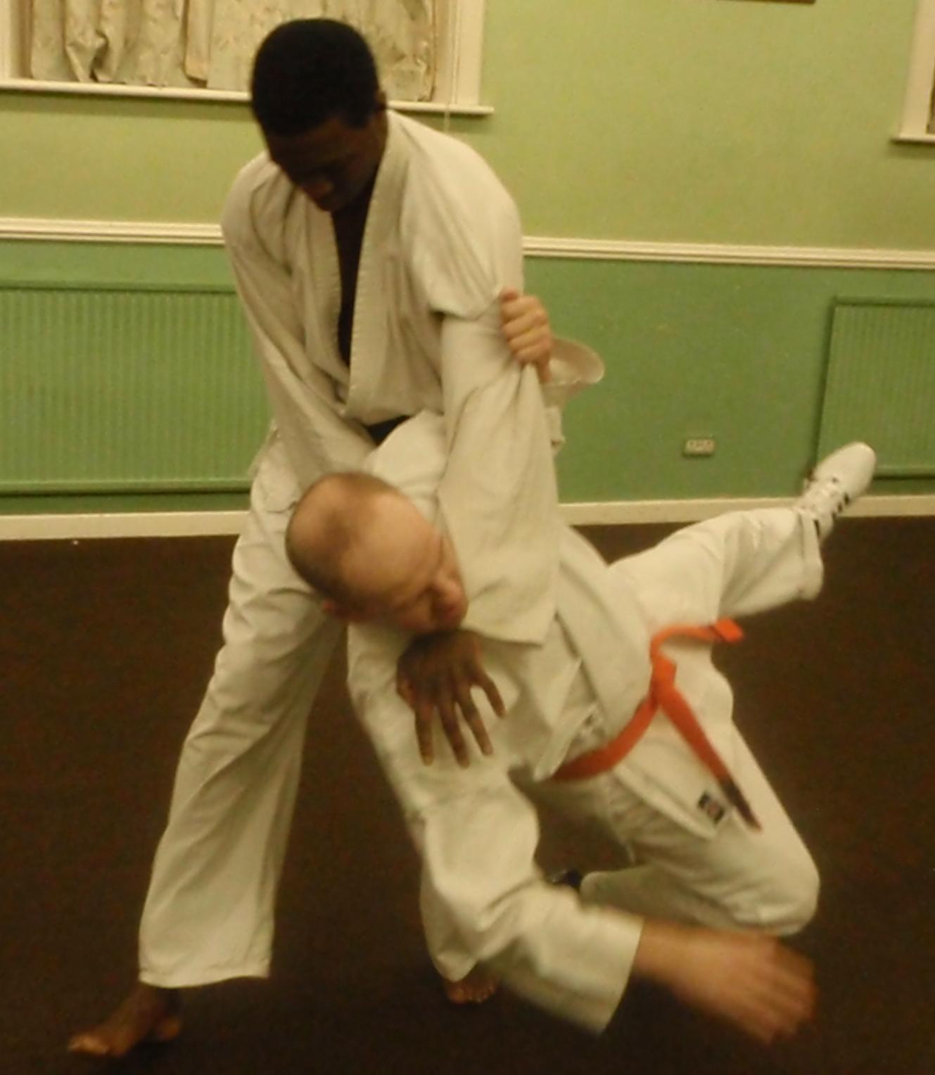 A typical throw/takedown